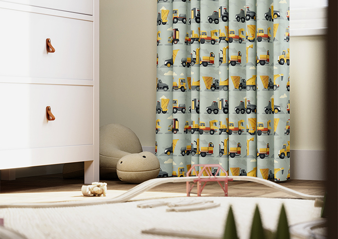 Construction Crew, Cement Grey - Made to Measure Curtains - Image 5